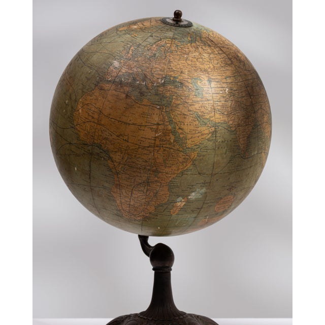 Brown 19th Century United States Brown Iron Globe For Sale - Image 8 of 15