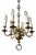 Antique Bronze 6-Arm Chandelier For Sale