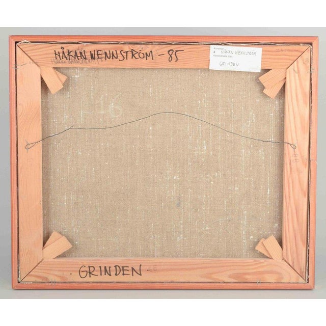 1980s Håkan Wennström, Grinden, Abstract Composition, 1985, Oil on Canvas For Sale - Image 5 of 7