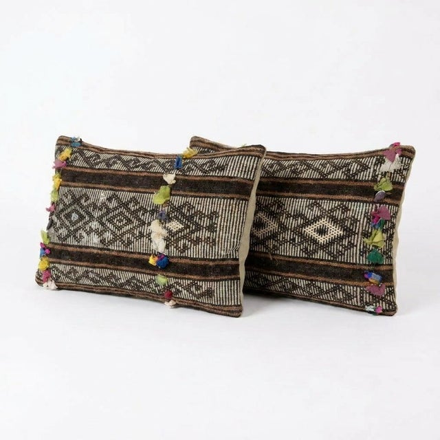 This beautiful 16'' x 24'' Turkish Kilim pillow cover set was made from authentic handwoven flatweave kilim. The...