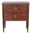 Small Italian Walnut Chest of Drawers with Two Drawers, Late 18th–Early 19th Cen For Sale