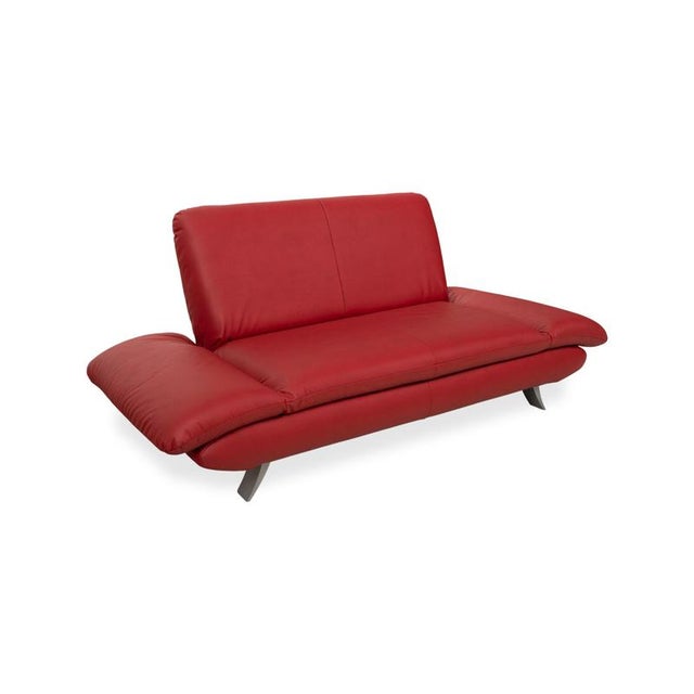 Gavin 107 Vegan Leather Rossini Two-Seater Red Manual Function Sofa from Koinor For Sale - Image 5 of 13