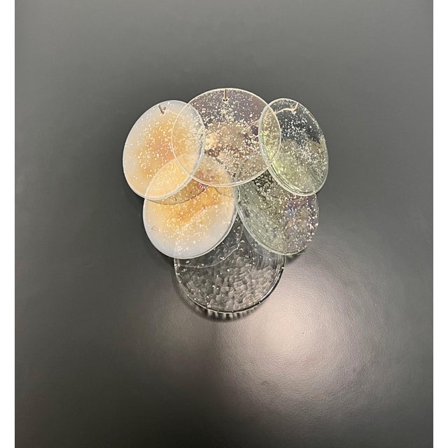 Grit Iridescent Murano Glass Sconces from Vistosi, 1990s, Set of 2 For Sale - Image 14 of 14