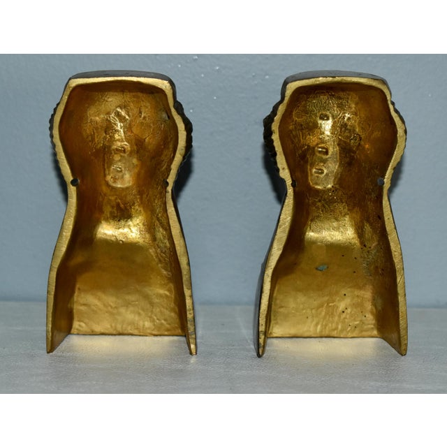 Traditional Antique French Empire Brass Ormolu Mounts of Female Figures For Sale - Image 3 of 11