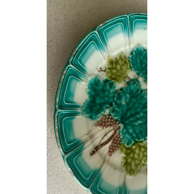 French Majolica Plates, a Pair For Sale - Image 4 of 5