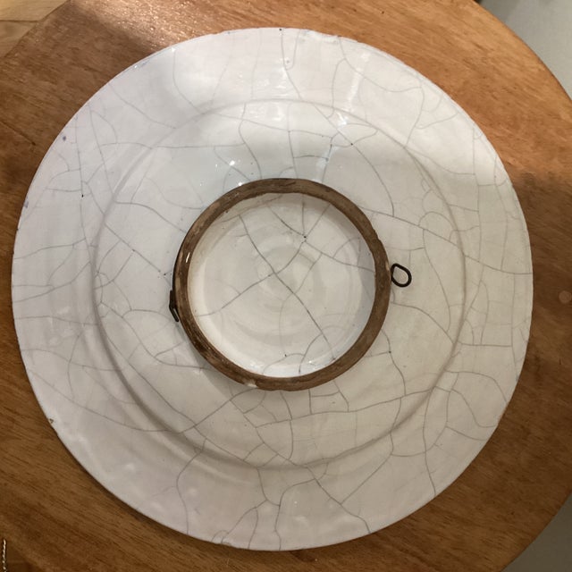 18th Century Tin-Glazed Large Ceramic Galleon Sailing Ship Wall Decor Plate by Delft For Sale - Image 10 of 12