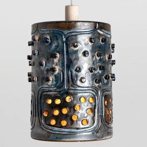 Danish Brown Ceramic Pendant Light, 1970 For Sale - Image 10 of 18