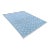 Handmade Cotton Pattern Leaf Pattern Rug, Sky Blue and White - 9'x12' For Sale