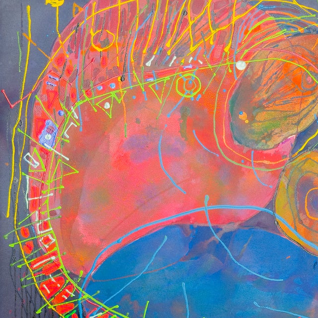 Abstract Celestial Circuits - Fran Bull, C. 1990s For Sale - Image 3 of 8
