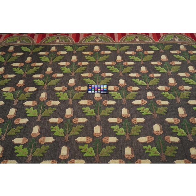 Turkish Sumak Flat Weave Wool Rug 10'0" X 14'0" For Sale - Image 9 of 9