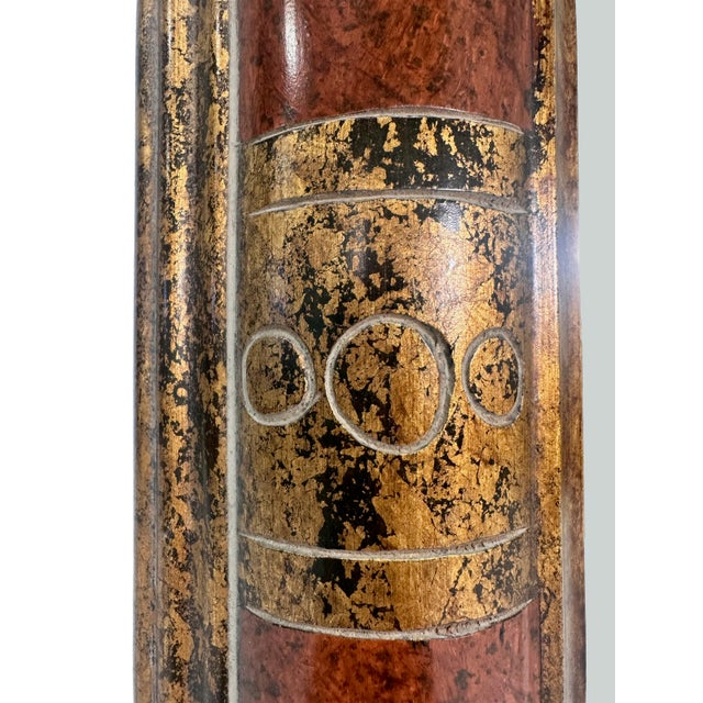 Late 20th Century Large Vintage Wall Mirror With Gilding and Modern Circle Motif Detail For Sale - Image 5 of 8