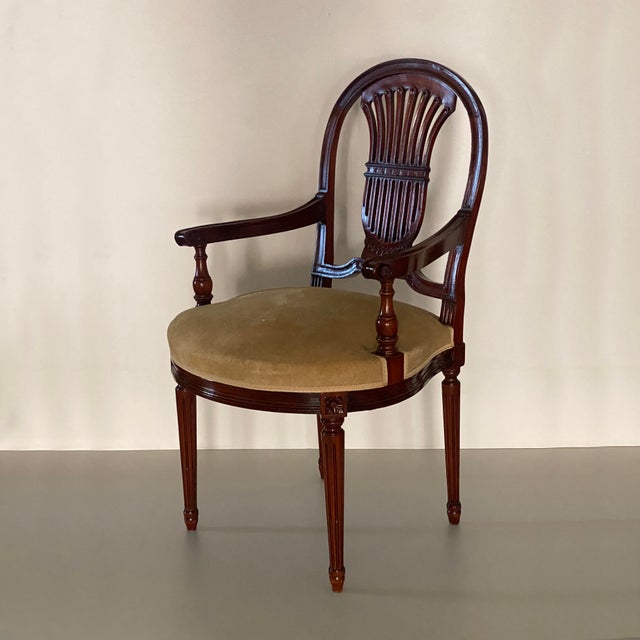 Beige Late 19th Century French Neoclassical Louis XVI Style Dining Room Set, Set of 15 For Sale - Image 8 of 18