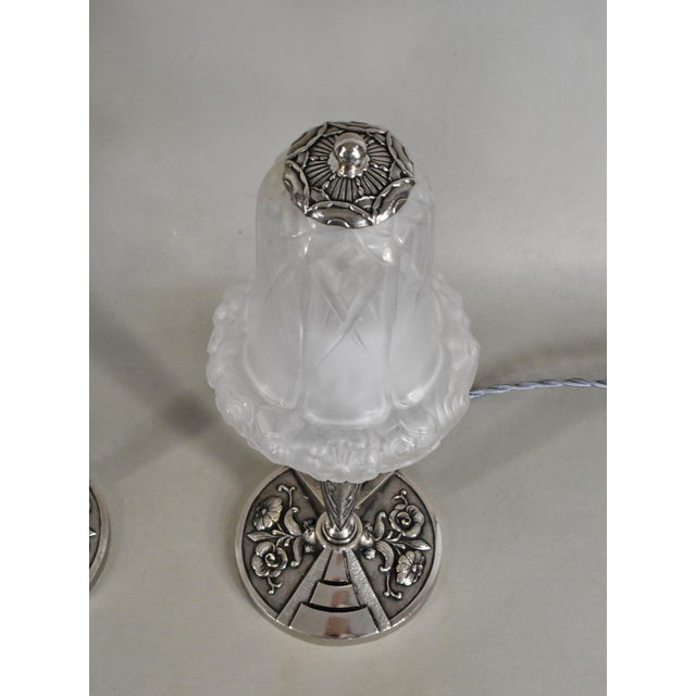 French Art Deco Lamp by Lorrain Daum 1930s France - A Pair For Sale - Image 6 of 12