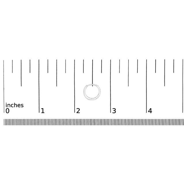 Early 21st Century 14K White Gold 1/5 CTW Diamond Huggie Hoop Earrings For Sale - Image 5 of 5