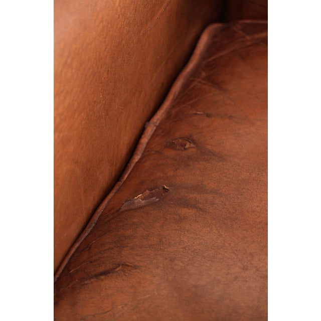 Vintage Sheepskin Armchair with Decorative Nails For Sale - Image 11 of 13