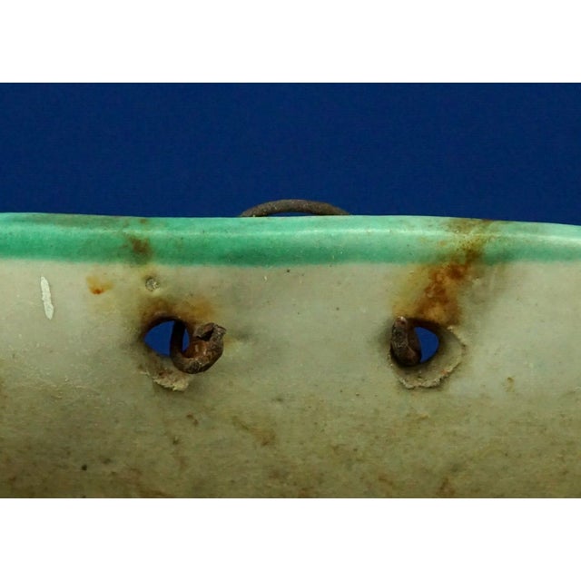 Antique Wall-Mounted Majolica Ceramic Planter with Amalfi View by Solimene, 1890s For Sale - Image 11 of 15