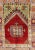 1930's Antique Prayer Design Turkish Rug in Colorful Geometric Pattern For Sale - Image 4 of 7