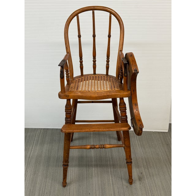 Victorian Cane Seat Child’s High Chair, 19th Century For Sale - Image 4 of 12