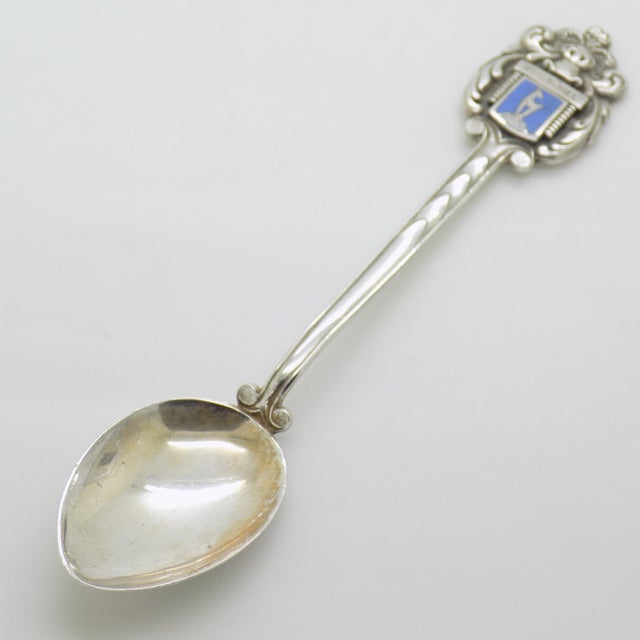Vintage Austrian Silver Collector Spoon Kitzbühel Emblem Hallmarked 900 For Sale - Image 6 of 12