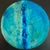 Abstract Original Abstract Blue and Green Moon Painting For Sale - Image 3 of 3