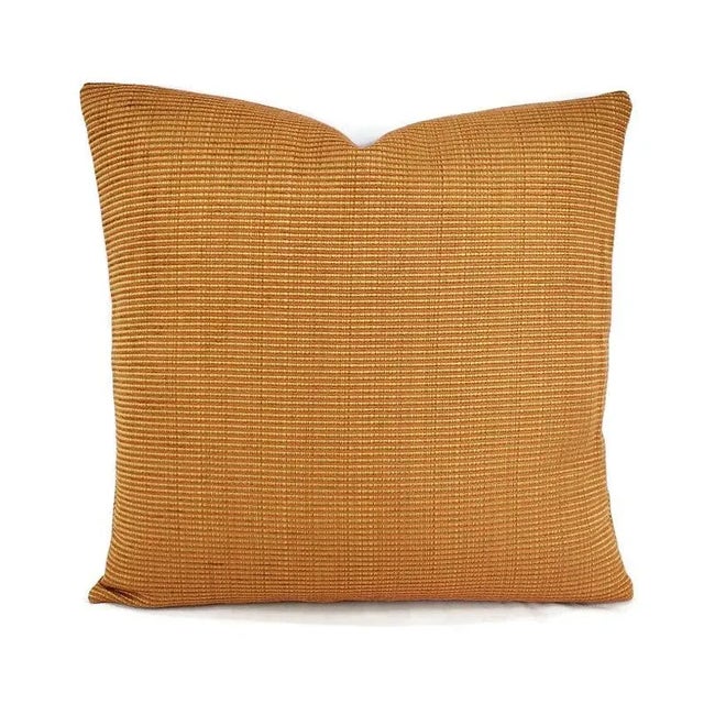 Orange Kravet Smart Ottoman Strie in Rust Pillow Cover For Sale - Image 8 of 8