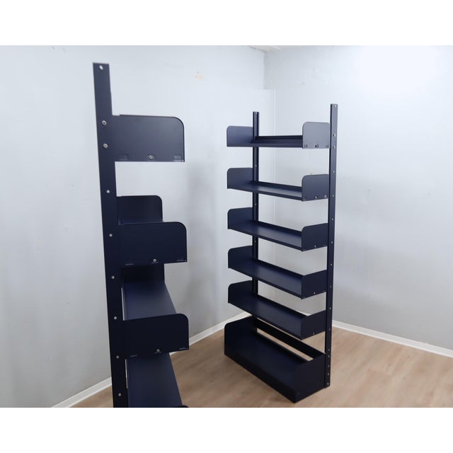 1970s Congresso Modular Metal Bookcase from Lips Vago, 1970s, Set of 2 For Sale - Image 5 of 18