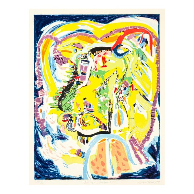 Jørgen Nash, Betty Blue Picking Blueberries, Lithograph For Sale