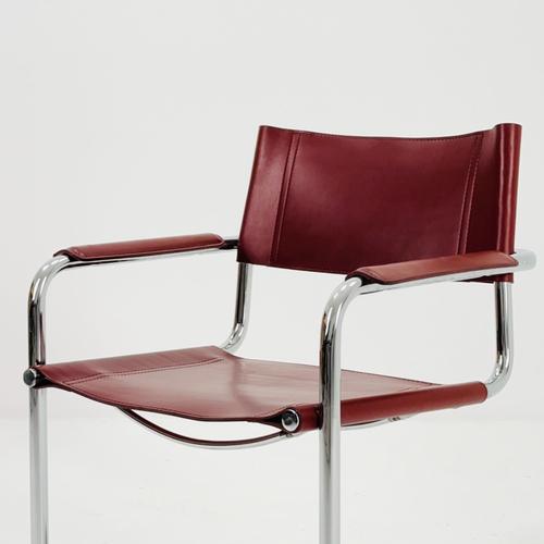 Metal Centro Studio Desk Chair by Mart Stam & Marcel Breuer for Fasem, Italy, 1970s For Sale - Image 7 of 11