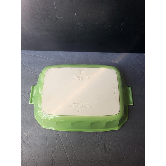 Ceramic Vintage Emile Henry Green Baking Dish France For Sale - Image 7 of 15