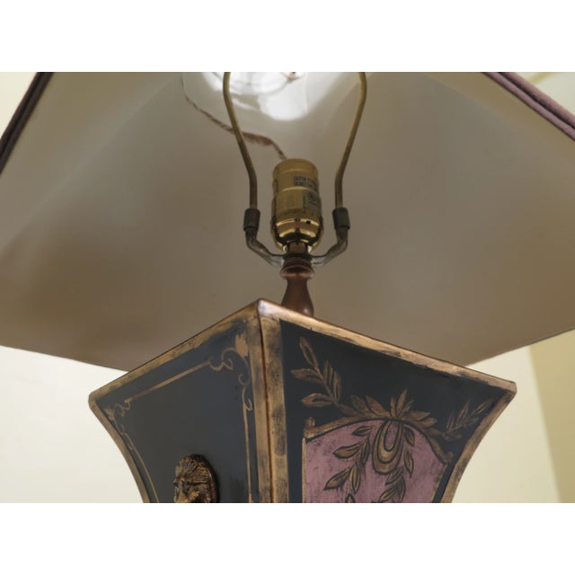 1990s Brandburn Gallery Toleware Regency Decorated Lamp For Sale In Philadelphia - Image 6 of 9