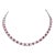 14.8ct Octagon Ruby & 2.46ct Diamond Statement Tennis Necklace in 18k White Gold For Sale