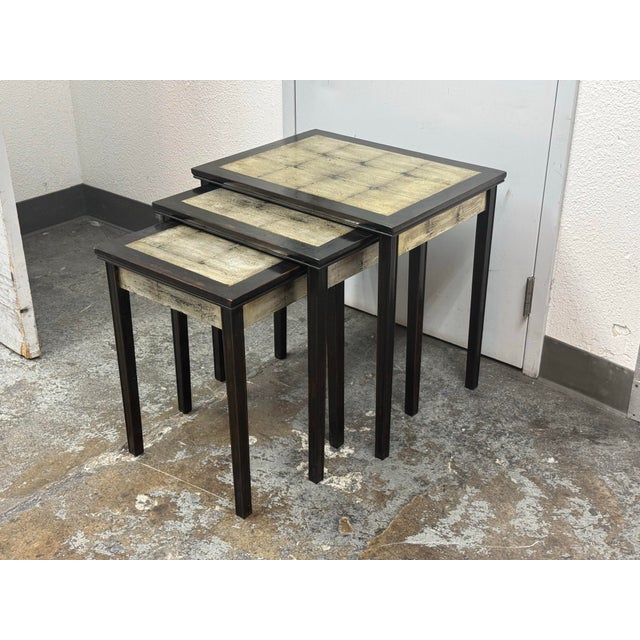 Neiman Marcus Nesting Tables, Set of Three For Sale - Image 4 of 10