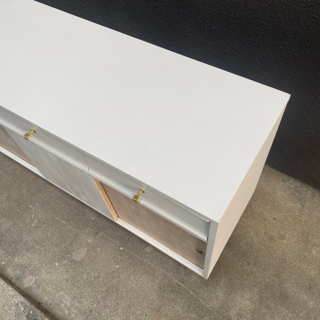 1960s Vintage Upcycled Painted Mid Century Sideboard Buffet For Sale - Image 4 of 12