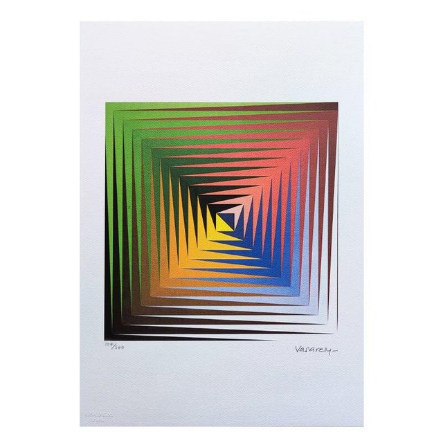 Victor Vasarely, Vonal Prim, 1970s, Lithograph on Paper For Sale - Image 9 of 9