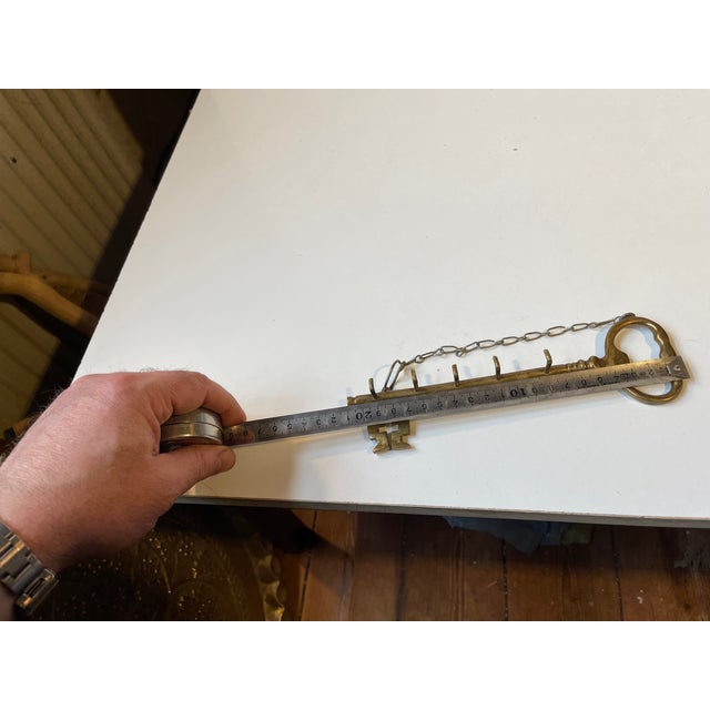 Vintage Wall Key Hanger in Brass, 1960s For Sale - Image 3 of 6