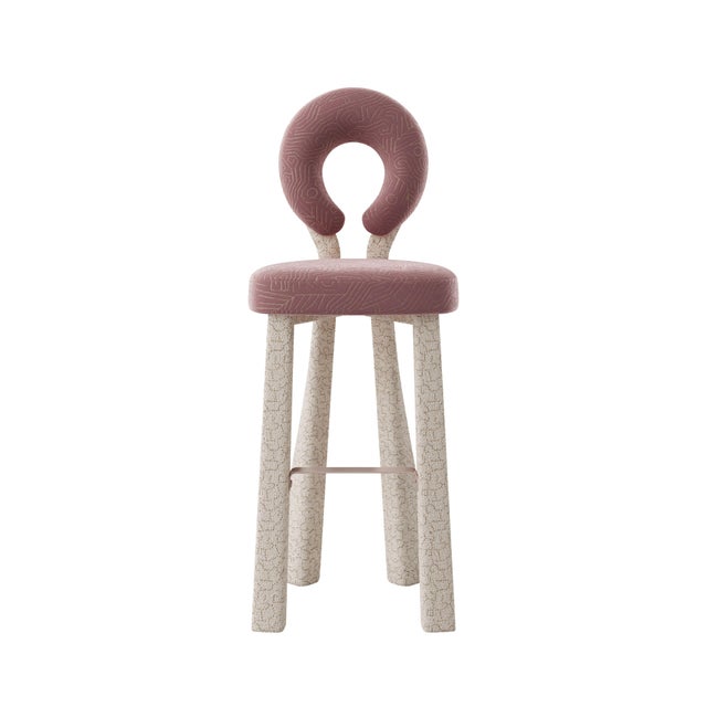 Beige Mary Bar Chair by Ottiu For Sale - Image 8 of 15