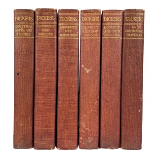 Antique Dickens Books - Set of 6 For Sale