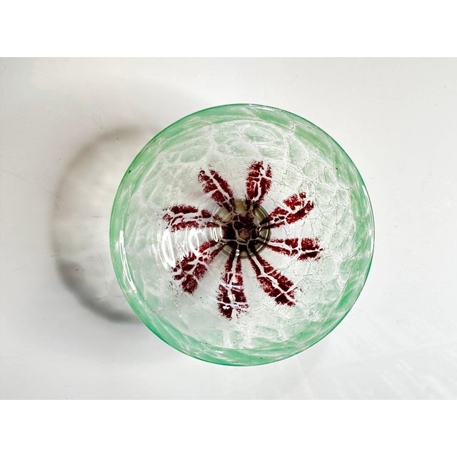 Mouth-blown Ikora art glass bowl from the Württembergische Metallwarenfabrik (WMF) in Geislingen, dating from the 1930s,...