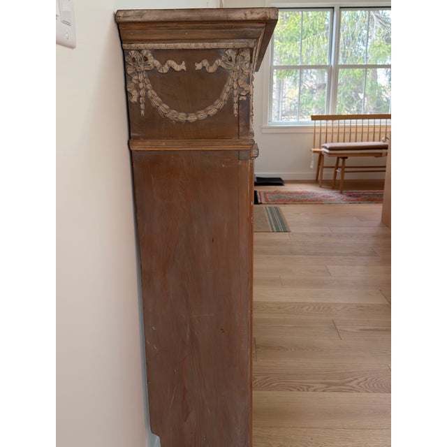 Vintage Pine Wood Fireplace Mantle For Sale - Image 4 of 4