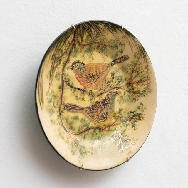 Ceramic Traditional Hand Painted Plate by Diaz Costa, Catalan, 1960s For Sale - Image 10 of 14