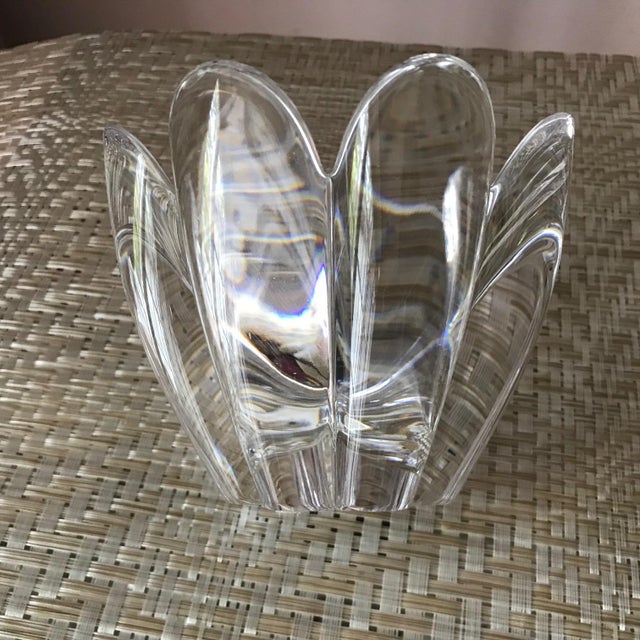 Orrefors Sweden Crystal Flowering Tulip Bowl Chairish