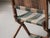 French Folding Campaign Chair in Wood and Striped Canvas, 1900s For Sale - Image 12 of 16