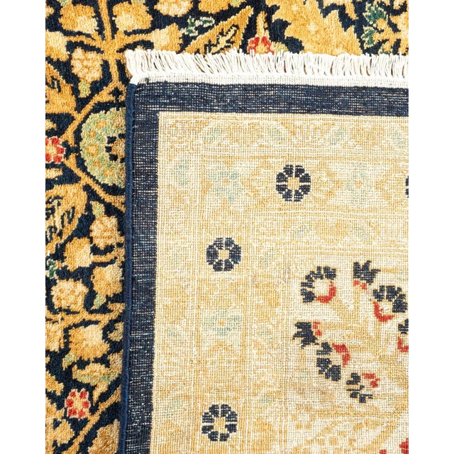 1990s Vintage Moroccan Hand Knotted Wool Area Rug, Navy Blue - 8'1" X 10'1" For Sale - Image 5 of 9