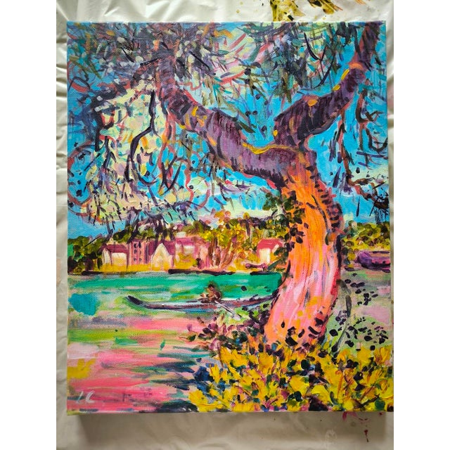 Textile Linda Clerget, Solar Harmony, Acrylic For Sale - Image 7 of 8
