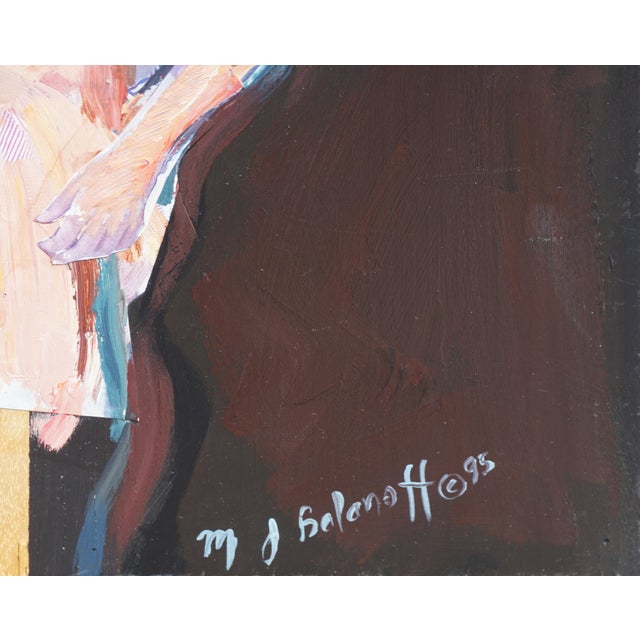 Pop Art Surrealist Abstract Figurative With High Heel Heads by M. Jane Balanoff For Sale - Image 3 of 4
