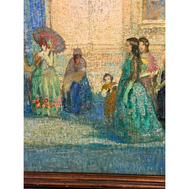 Signed Original Ettore Caser (1880-1944) Early 20th Century Oil Painting Rare For Sale In New York - Image 6 of 12