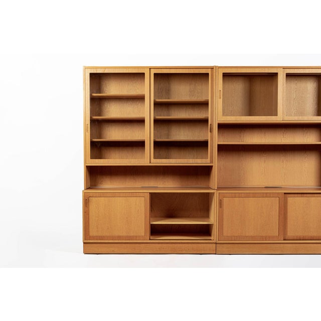 Mid-Century Modern Mid Century Danish Oak Wood Shelving & Display Cabinets by Poul Hundevad For Sale - Image 3 of 18