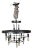 Modern Black Iron Spanish Tuscan Farmhouse Style 11 Light Chandelier For Sale