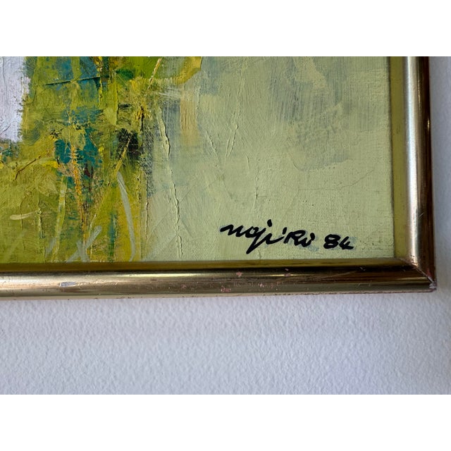 1980's Vintage African Women’s Traditional Still Life Oil Painting on Canvas – Framed For Sale - Image 12 of 14