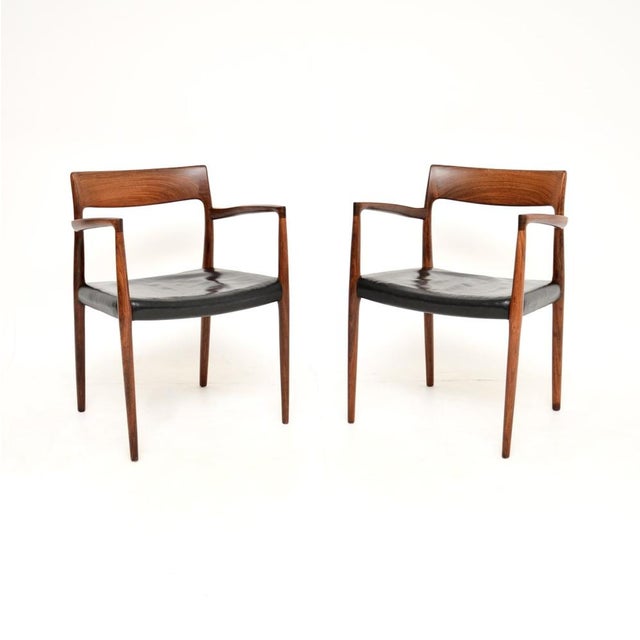 Vintage Danish Model 57 Chairs from Niels Moller, 1960s, Set of 2 For Sale - Image 12 of 12